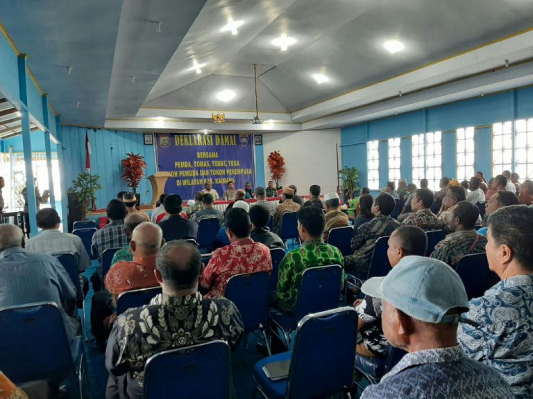 Pemda Kaimana Gelar Deklarasi Damai Bersama Para Tokoh Adat, Pemuda dan Agama