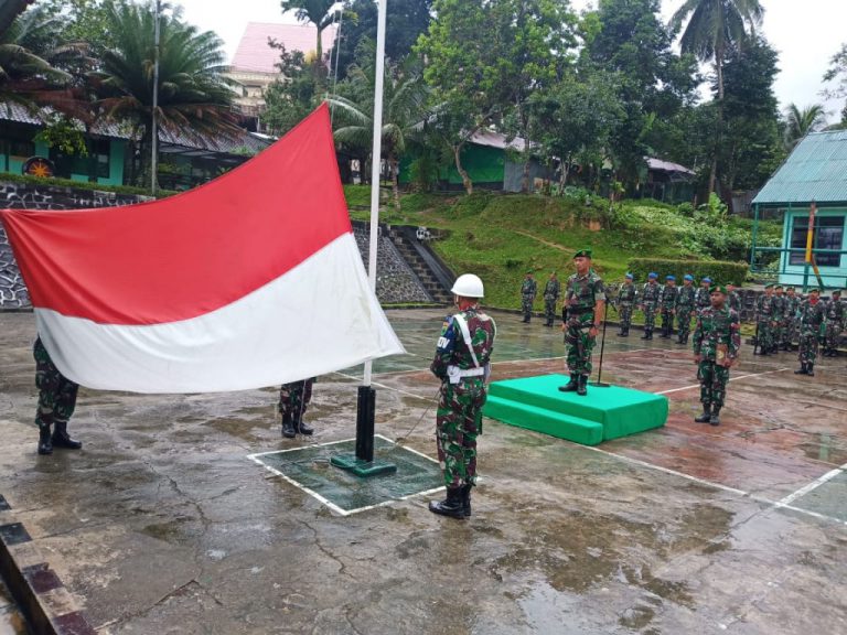 Upacara Bendera Menumbuhkan Semangat Nasionalisme dan Patriotisme Prajutit TNI-AD