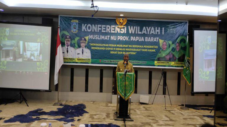 Gubernur Jatim Khofifah Hadiri Konfrensi Muslimat I NU Papua Barat Secara Virtual