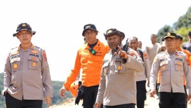 Polres Pegunungan Arfak dan Kansar Manokwari Siaga Pasca Pencarian Korban Bencana Alam di Kampung Jim