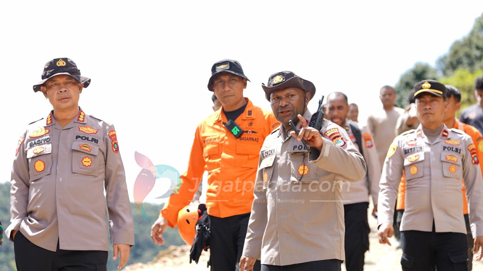 Polres Pegunungan Arfak dan Kansar Manokwari Siaga Pasca Pencarian Korban Bencana Alam di Kampung Jim